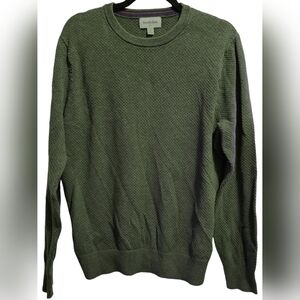 Waffle-knit cotton sweater, unisex M (Mens) or L (Womens)